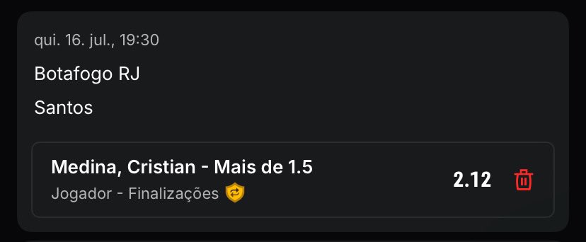 Pequeno_Tips's tweet photo. Botafogo x Santos!

Cristian Medina jogando em casa nos últimos 9 jogos possui uma média de 2 finalizações por jogo!

2-1-1-4-2-2-2-3-1

Em outras casas essa mesma aposta está pagando odd 1.25 https://t.co/Ti6suTepen