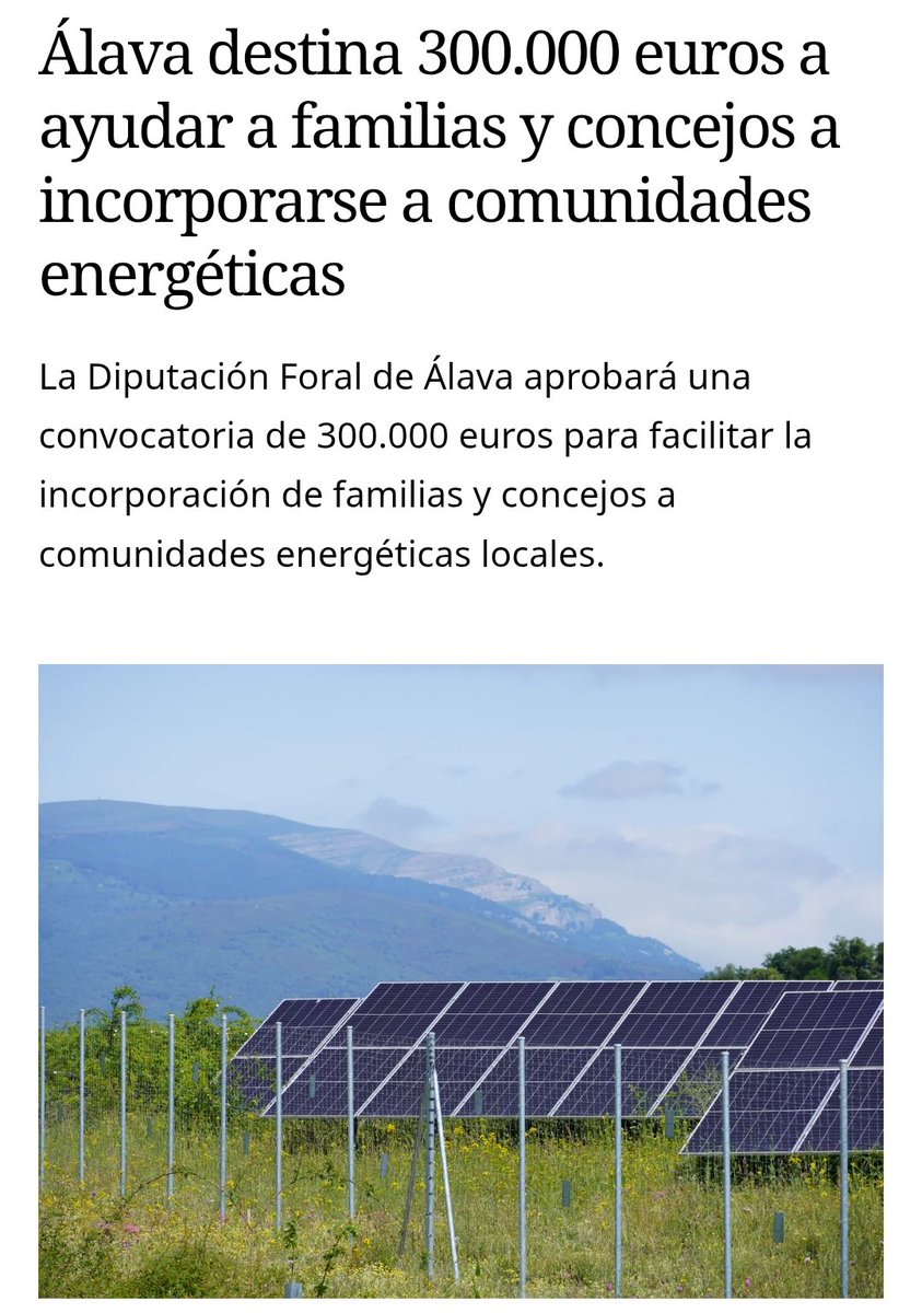 David_Ro_L's tweet photo. Seguimos avanzando en el acuerdo presupuestario foral,  con la Convocatoria de  ayudas, que exigimos desde nuestro grupo, para la incorporación de familias y Concejos a Comunidades Energéticas Locales de Araba👇🏽👇🏽
Sí se puede!! 💜✊🏽✊🏽
https://t.co/wVddzHlrcG https://t.co/hmVbvHBsQq