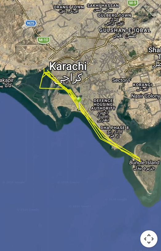 PakBirding's tweet photo. Bird Alert 📷
Africa-tagged Whimbrel (code A2) has migrated from Reunion Islands off the coast of Madagascar to @urban_clifton , Karachi as of 13 July 2026. 
Such urban hotspots provide shorebirds a safe place to feed, stage and revive during this trek of their migration journey. https://t.co/jlUuTg5aOR