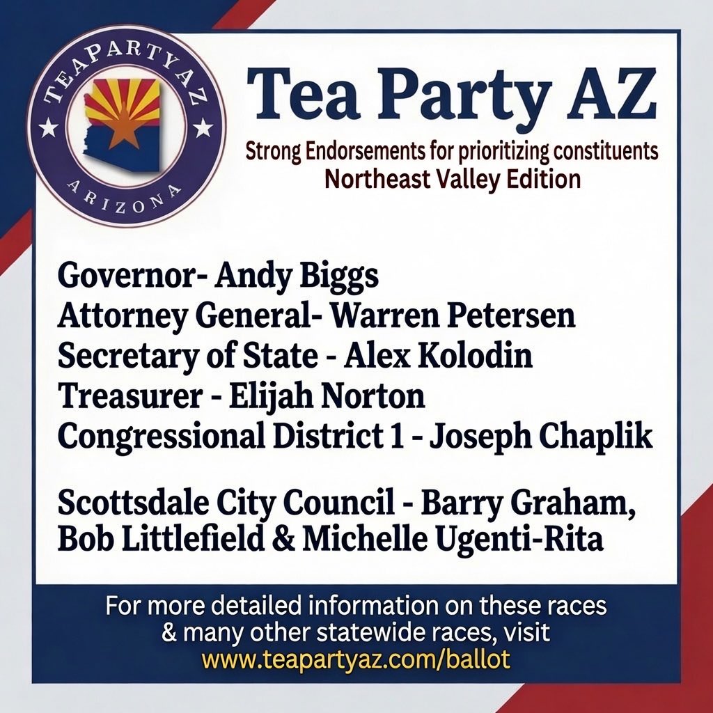 realDanFarley's tweet photo. I’ve been doing grassroots politics in the Scottsdale area since 2009 & I have to say how much I admire @JosephChaplik for Congress & @BarrySGraham for Scottsdale City Council. Each have track records of prioritizing constituents while in office & fighting for what’s right. True patriots w conviction!

Special interests funded through “Better Together” PAC want both men out of the way so those special interests can monetize government & take advantage of taxpayers, with Chaplik & Graham in the way it’s proven difficult for those special interests. Both Chaplik & Graham have faced tremendous resistance from special interest groups in each of their campaigns. I couldn’t personally campaign any harder or any better than either of them have this cycle.

I hope truth prevails in their races & they win. They’ve more than earned the right to do so, both in actions of building trust & in campaigning hard. I personally voted for both men & our club has endorsed them along with a statewide ballot recommendation list designed to help inform voters statewide: https://t.co/u7gGLqObGp