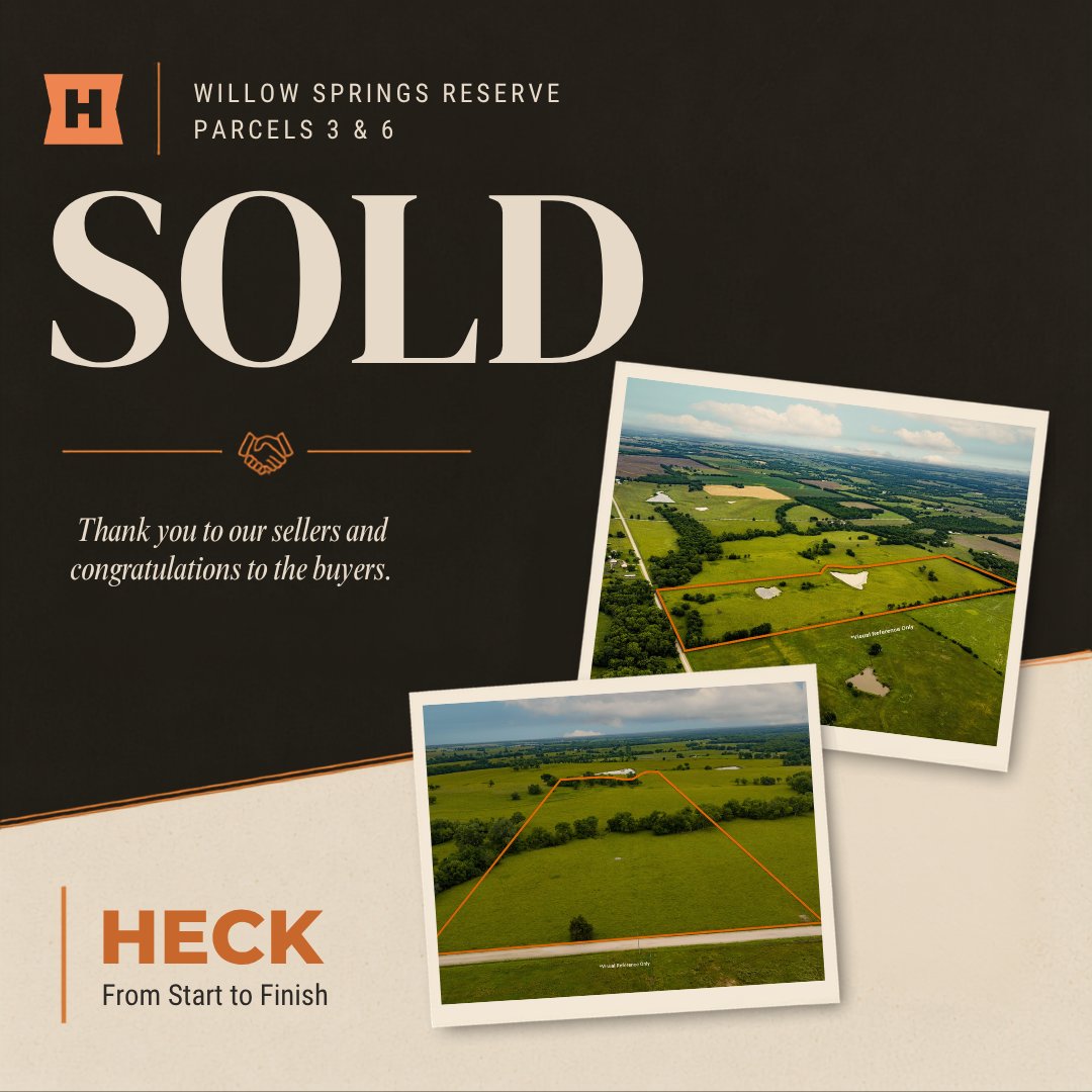 HECK_RealEstate's tweet photo. Willow Springs Reserve Parcels 3 &amp; 6 have officially sold. Congratulations to the buyers &amp; our sellers.

Looking for your own tract of land? Additional parcels are still available. Browse at: https://t.co/Fo3HhHw2VO https://t.co/FAQTiLHJU2
