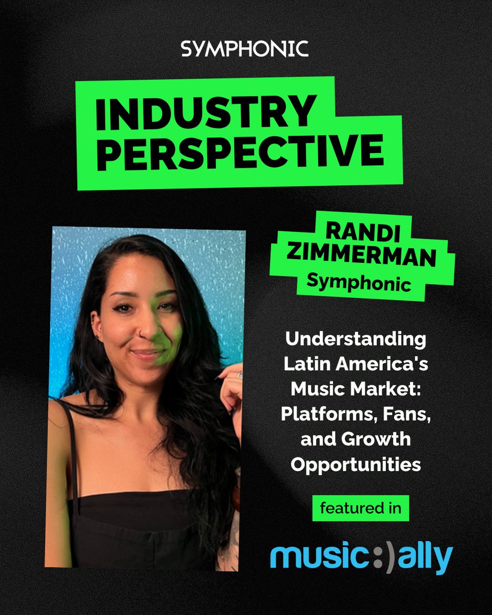 symphonicdist's tweet photo. Latin America isn't one market—it's dozens of unique music ecosystems.

In her latest @MusicAlly op-ed, our Senior Content Editor, Randi Zimmerman, breaks down why artists need a market-specific approach to grow across the region.

Read it here // https://t.co/YfwQNrePkJ https://t.co/CxVrCfsfn0