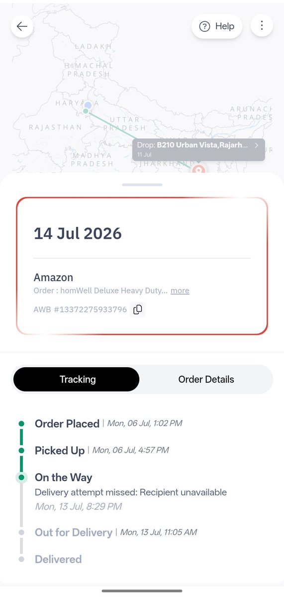 IndraNil013's tweet photo. @help_delhivery  your service is so pathetic. I have ordered something from Amazon, the delivery person is not coming to the location and mentioning I am not available. You don't have any service helpline no. You are such a fraud. What should I do should I cancel ??? https://t.co/QvXpFFzb94