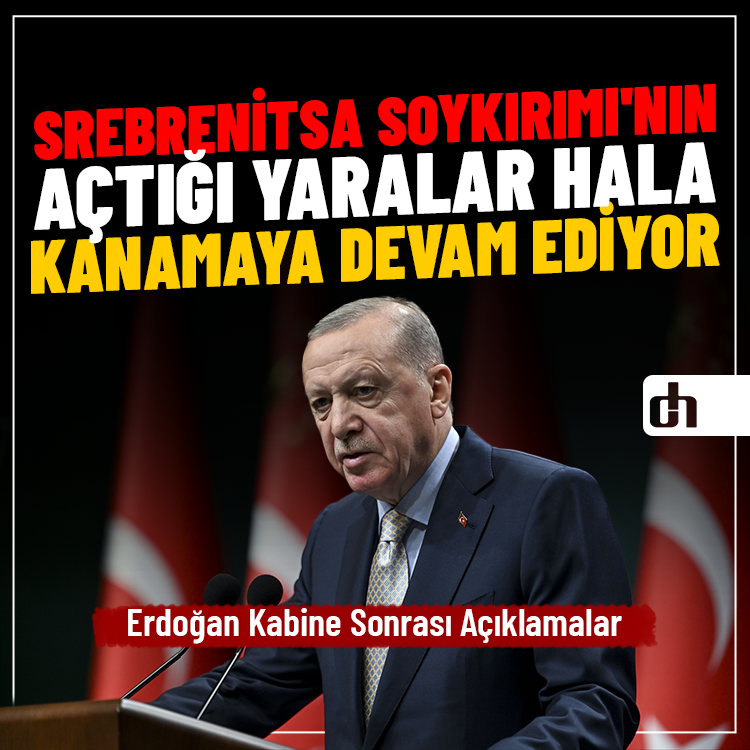 Dogruhaber's tweet photo. Erdoğan: Srebrenitsa Soykırımı'nın açtığı yaralar hala kanamaya devam ediyor https://t.co/KcOQChf600 https://t.co/prLrcuWp7y