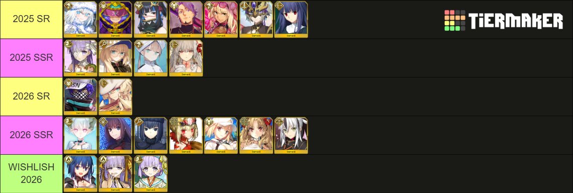 gillskadi's tweet photo. 2026 is doing good (not including dupe)
#FGO https://t.co/hPm4MeyJ42