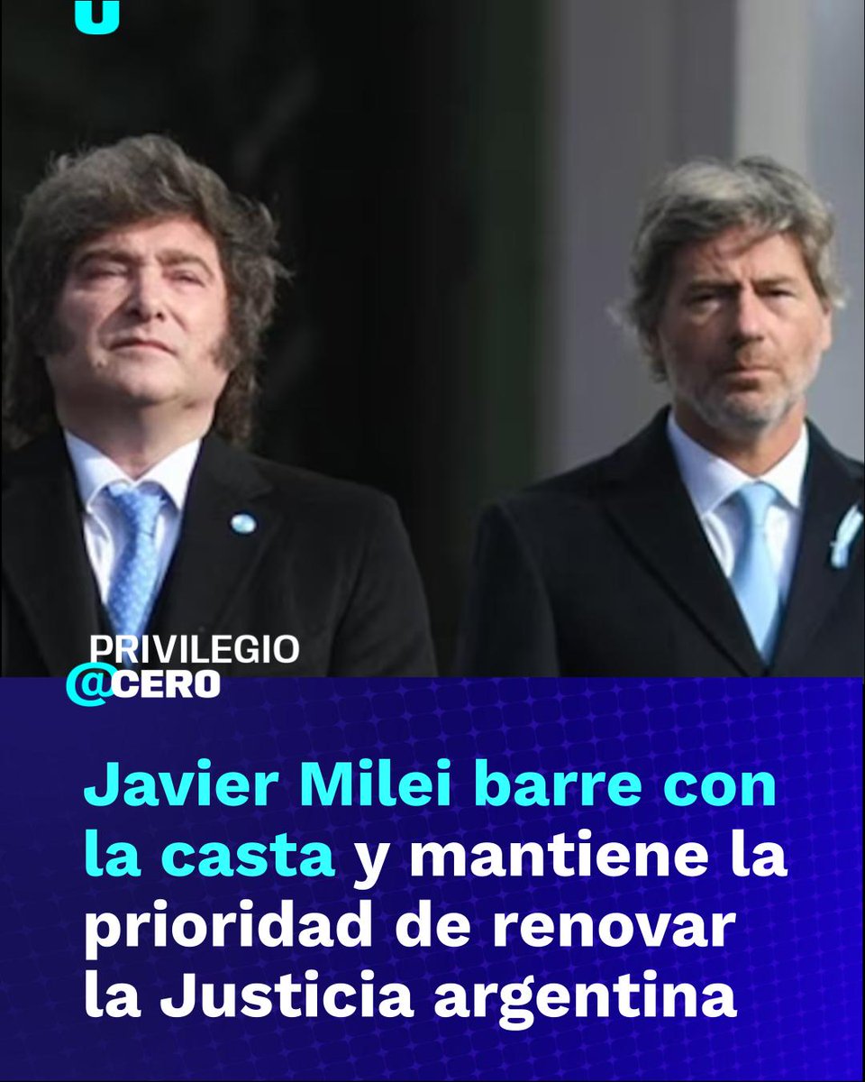 PrivilegioCero's tweet photo. RENOVACIÓN HISTÓRICA EN LA JUSTICIA ⚖️

@JMilei, junto al ministro de Justicia @JuanBMahiques, avanza firme enviando más pliegos al Senado para cubrir vacantes clave. Se terminó la parálisis de la vieja política: una reconstrucción judicial inédita para los argentinos de bien. https://t.co/CAyDxEbwAg
