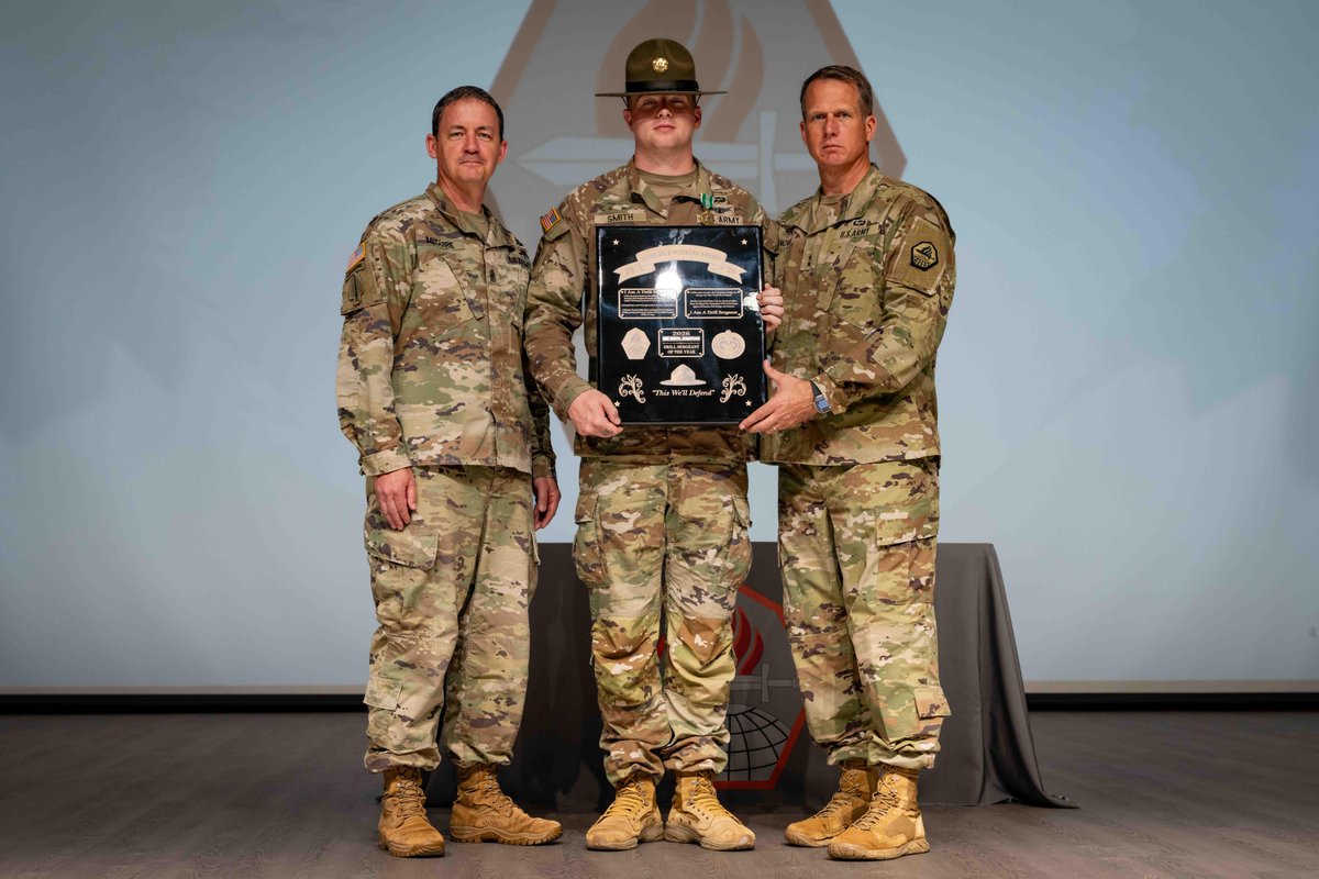 Army_Cyber_CoE's tweet photo. The #CCoE crowns its 2026 #DSOY, Drill Sgt. Jonathan Smith, 401st Cyber Battalion! ๐บ๐ธ๐ฅ
๐ธ SSG Xavier Legarreta, CCoE Public Affairs https://t.co/X8ePp5Gzfk