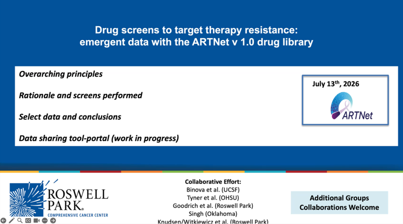 Acquired Resistance to Therapy Network (ARTNet) tweet media