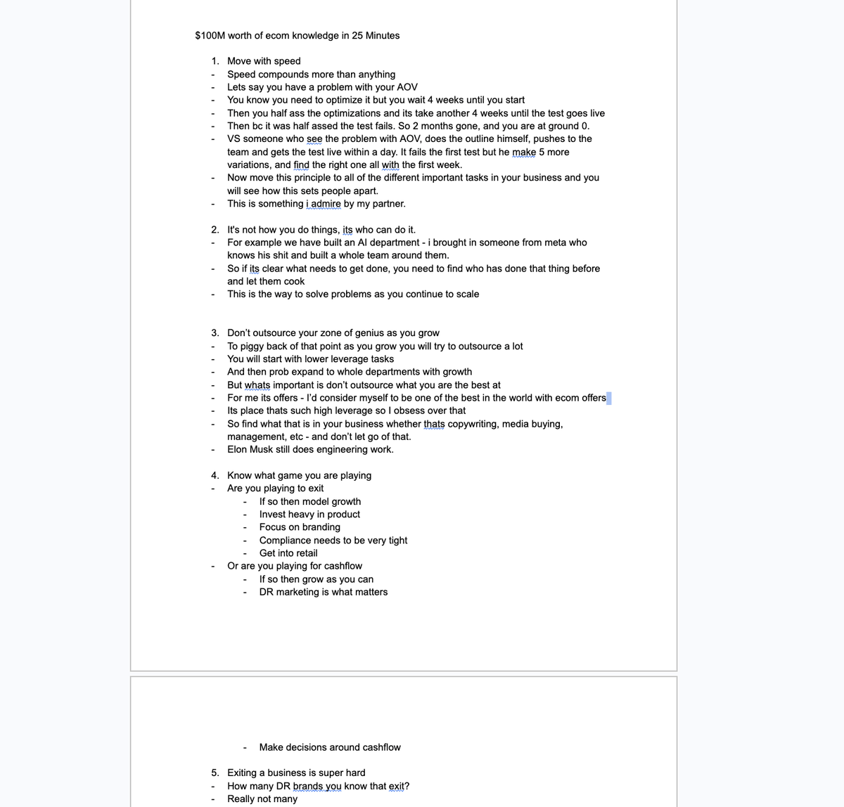 ecommmoose's tweet photo. We've done $100M+ in sales

In just the last 12 months...

So I made a video. 

10 lessons.

Such as:

Focus is overrated..

Numbers don't actually matter..

Speed compounds more than anything...

& 7 more.

Scaling to 8-9 figures? 

Then this is a must watch.

Like + RT + Comment "send" (must follow) & I'll DM it