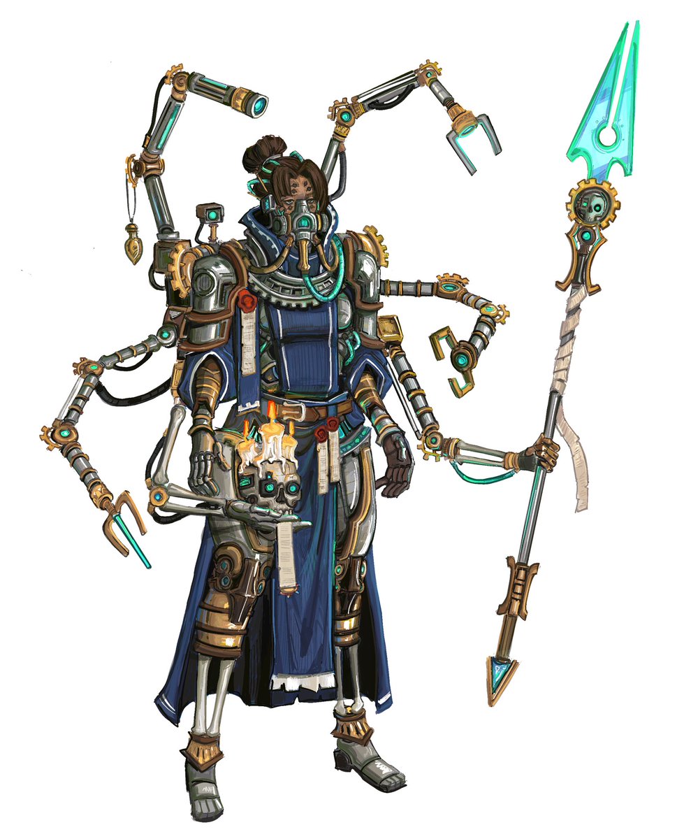 Divin_Thanatos's tweet photo. #Commissionart: version full human body done ; #warhammer #mechanicus #techpriest https://t.co/yiTeoVK6WL