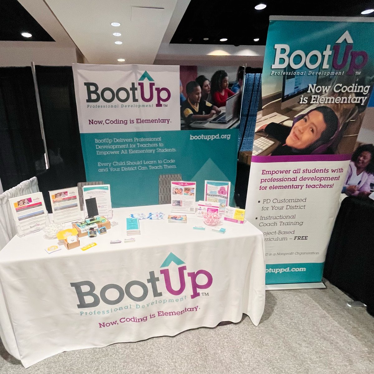 BootUpPD's tweet photo. Are you attending #CSTA2026 today? Stop by booth 507 to talk about bringing computer science and AI education into your classroom using our #BootUpPD resources and curriculum! https://t.co/RFlVjlh0pD