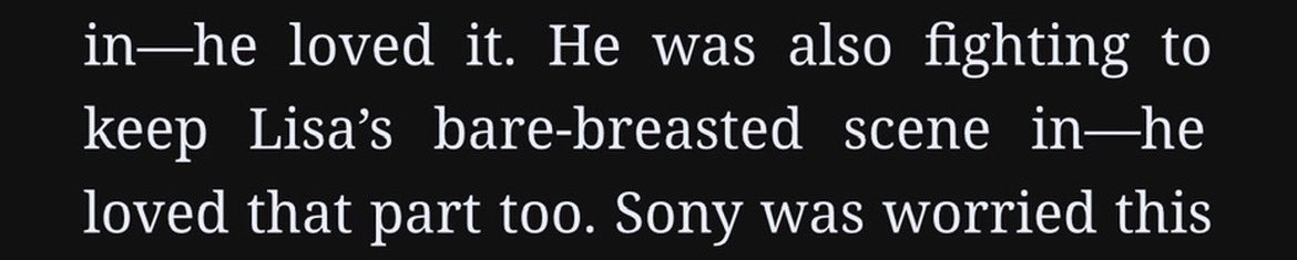coatedangels's tweet photo. michael actually tried to fight for scenes where lisa’s breasts were just out on show (allegedly) 😭 https://t.co/uahfBvfyYc