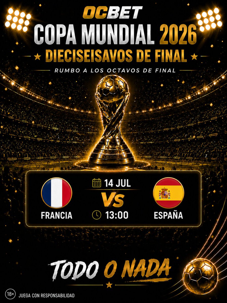 ocbetmx's tweet photo. 🔥 ¡Se juega el pase a la gran final!

Dos gigantes del fútbol mundial se enfrentan en una semifinal que promete emociones de principio a fin. 🏆⚽

🇫🇷 Francia 🆚 España 🇪🇸
📅 14 de julio
🕐 13:00 https://t.co/nWFoK0qdG3