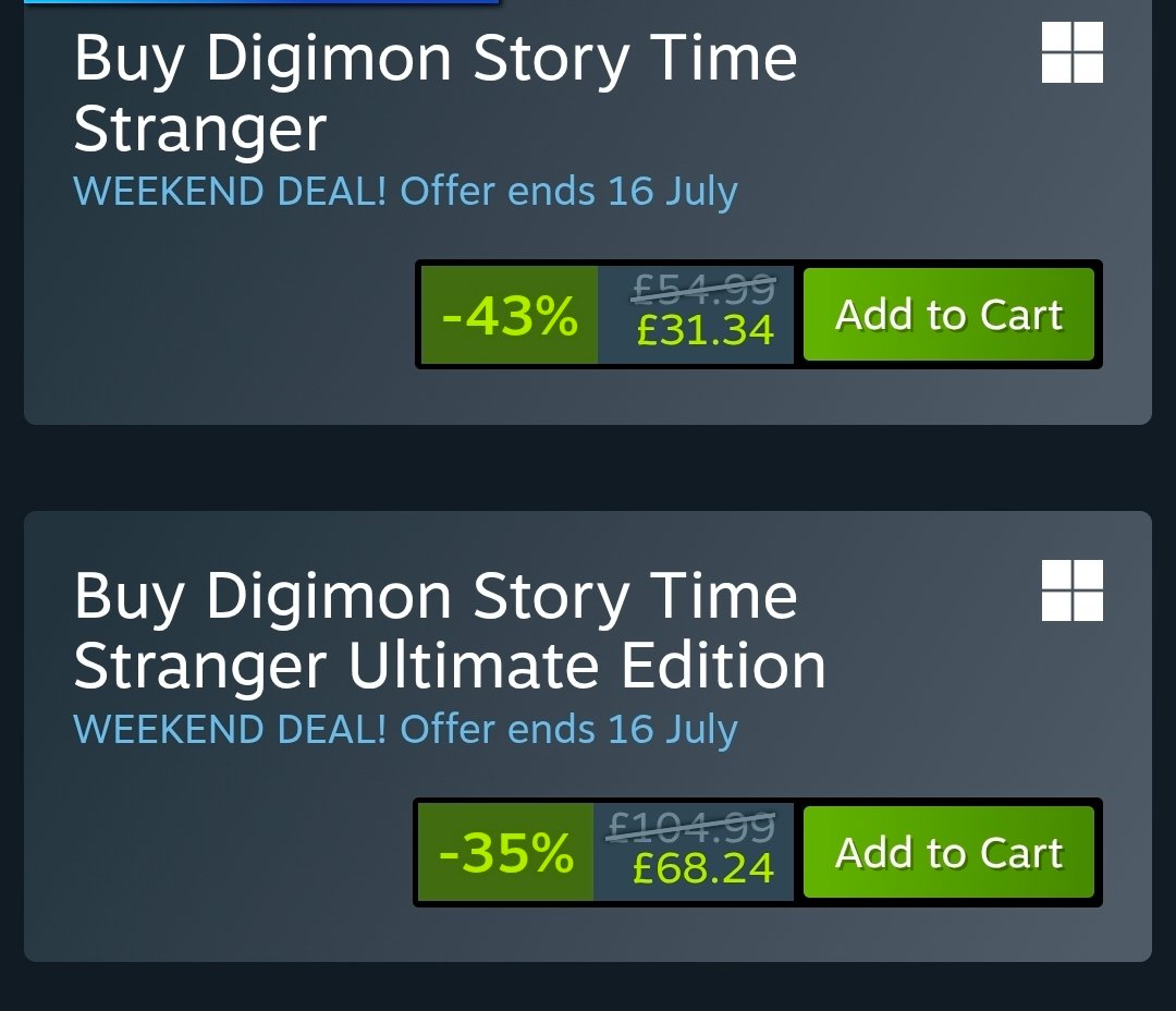 Karn_EX's tweet photo. Digimon Story Time Stranger is currently 43% off for the base game or 35% off for the Ultimate Edition. Fantastic deal imo! https://t.co/F73vOQKPWn