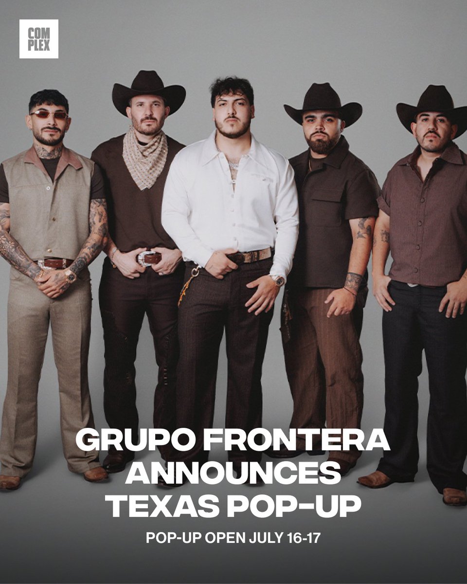 AcoustyleComm's tweet photo. Ahead of the kickoff of the U.S. leg of their "Triste Pero Bien C*brón Tour" in McAllen, Texas, Grupo Frontera is returning to the city where it all began for a special two-day Complex pop-up. https://t.co/5cTUEWNnmJ