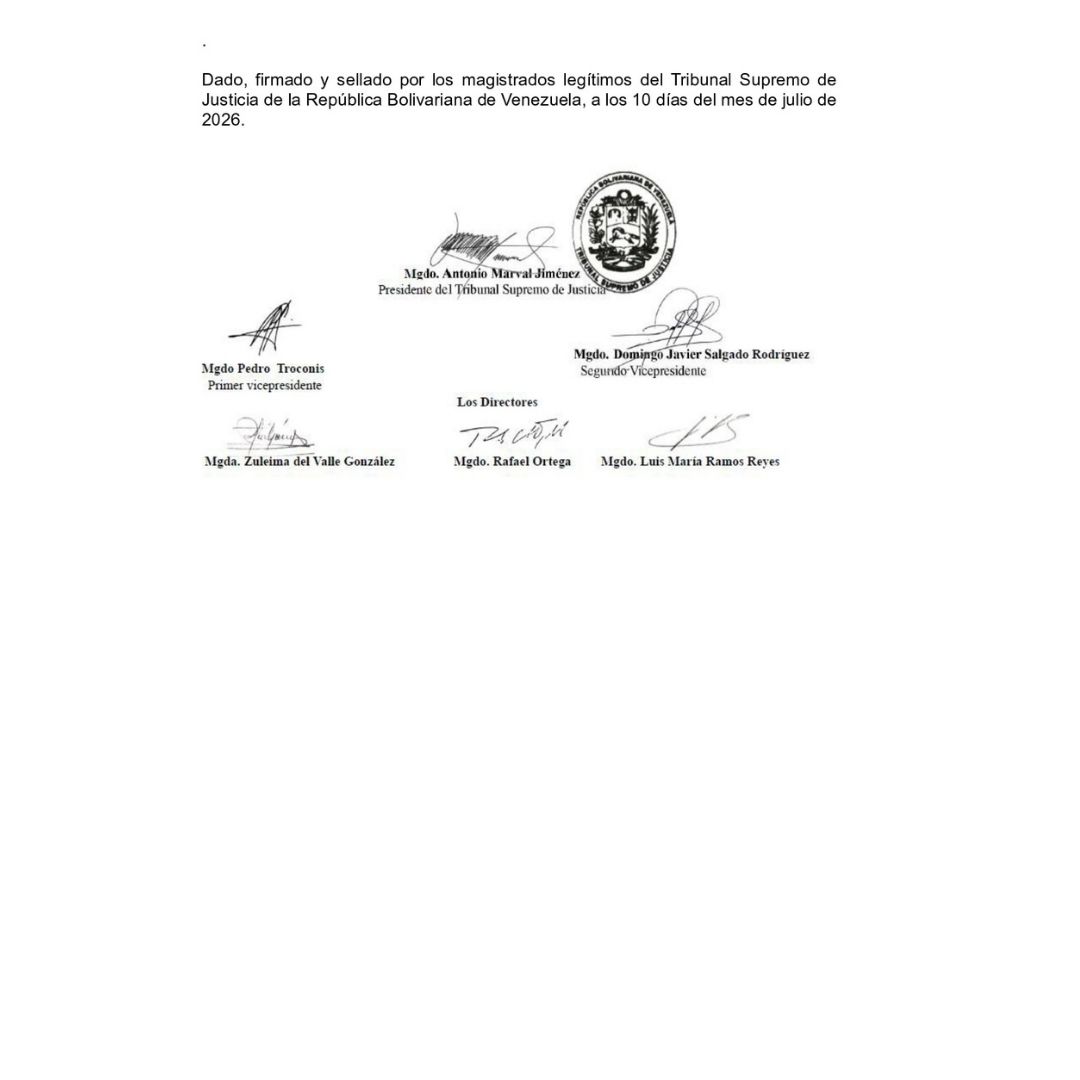 MiguelContigo's tweet photo. TSJ EN EL EXILIO ADVIRTIÓ A REINO UNIDO SOBRE EL PEDIDO DE DELCY

Los magistrados del legítimo Tribunal Supremo de Justicia (TSJ) de Venezuela, actualmente en el exilio, emitieron un comunicado para rechazar la solicitud de Delcy Rodríguez a las autoridades de Reino Unido, para acceder a las reservas de oro venezolanas, hasta ahora protegidas, en el Banco de Inglaterra.

El órgano judicial explica en el texto, que Rodríguez carece de legitimidad constitucional para representar al Estado o administrar bienes de la Nación y recordó que estos activos en el exterior constituyen un patrimonio soberano del pueblo venezolano, por lo tanto debe permanecer protegido hasta el restablecimiento total del Estado de Derecho en el país. 

En este sentido, exhortaron no solo a Reino Unido, sino al grueso de la comunidad internacional a mantener las medidas de resguardo de los activos venezolanos, para que se garantice que sean utilizados exclusivamente para la reconstrucción de Venezuela y el bienestar de sus ciudadanos.

Disfruta el mejor análisis noticioso ingresando y suscribiéndote a nuestro canal de YouTube https://t.co/Y3GzIVUm9Q