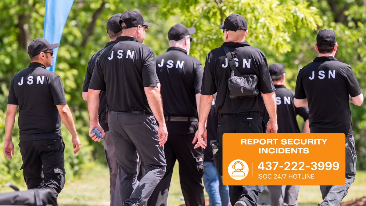JSNSecurity's tweet photo. Your report could help identify a larger pattern and prevent future incidents. If you notice suspicious activity, unusual behaviour or a security-related incident, contact JSN.

📞 24/7 Security Hotline: 437-222-3999

In an emergency, always call 911 first. https://t.co/Iuc1HiTbW7