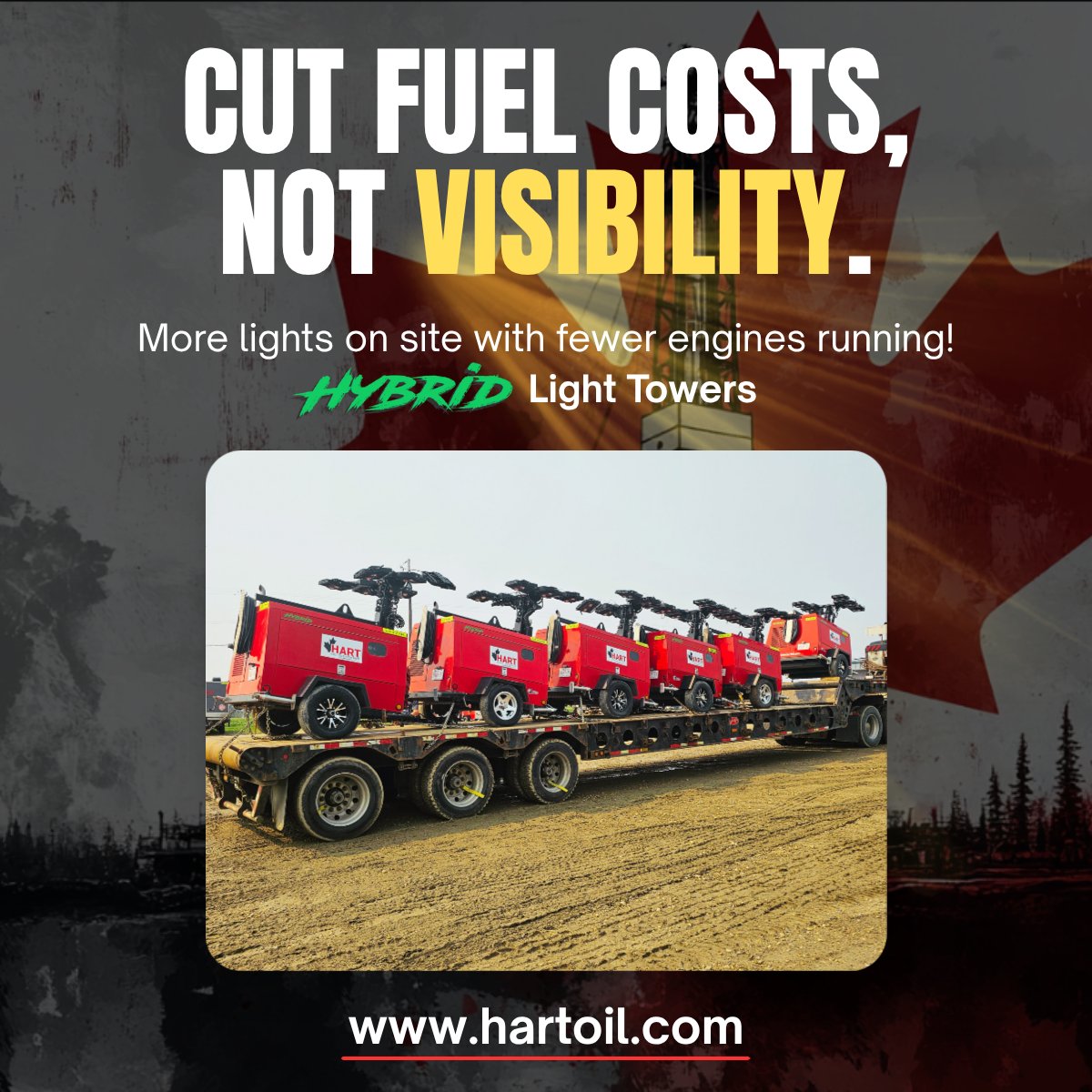 HartRentals's tweet photo. Cut fuel costs, not visibility.
More lights on site with fewer engines running!
HYBRID Light Towers.
https://t.co/o3wADztZiv
-------
Industrial | Oilfield | Construction
💻 https://t.co/dMKo01T3WR
☎️ 310-HART (4278)
📧 info@hartoil.com https://t.co/p3zQr6APf6