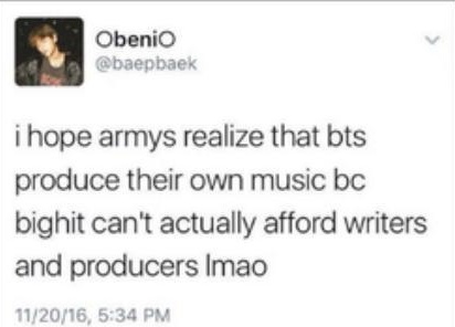 Windhamster_'s tweet photo. This is produced by SUGA and this is what exols say about bts 😭😭😭 all these time exols were harassing bts because they were insecure that exo ain't talented like bts 😭😭😭😭 https://t.co/tMff6FJ5Wh