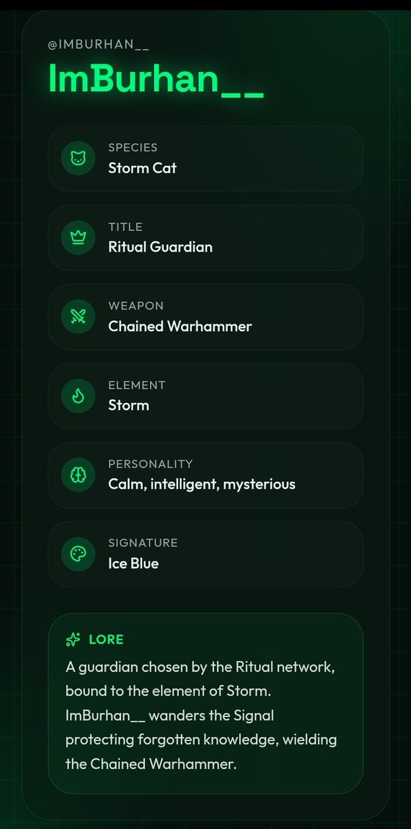 imBurhan__'s tweet photo. Meet ImBurhan__   
A Storm Guardian protecting forgotten knowledge.  
This turned out amazing

Proud of you brother From an idea to a live dApp what an amazing journey. Thanks for building for the community Can't wait to try it and see what's next. Keep cooking @RohitDeshmane7 https://t.co/WJco3YBfc7
