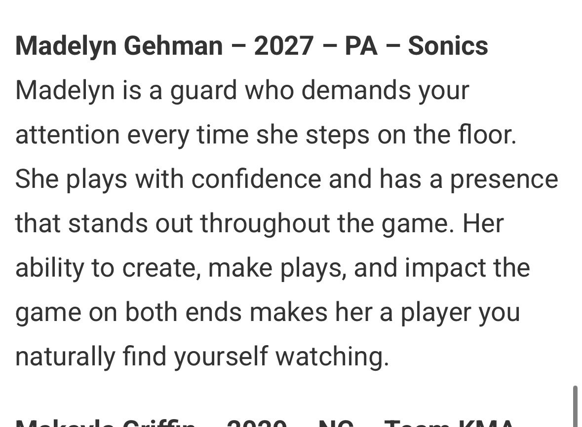 Madelyn Gehman tweet media
