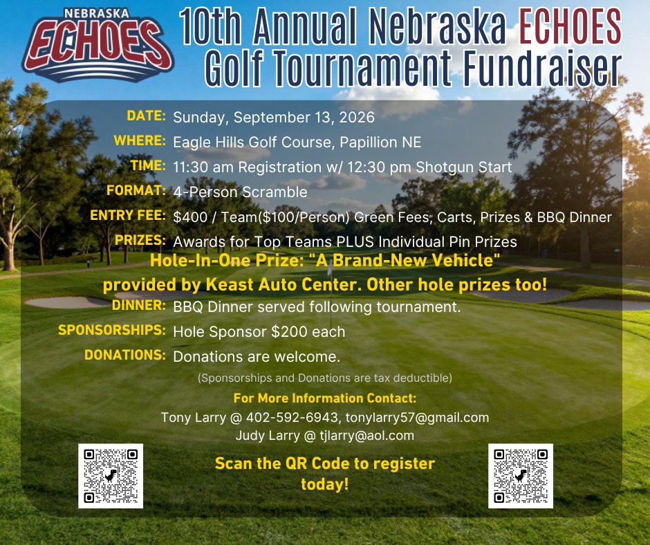 EchoesNat17U's tweet photo. Echoes golf tournament information!  Let's golf! https://t.co/MWd4nqUTmp