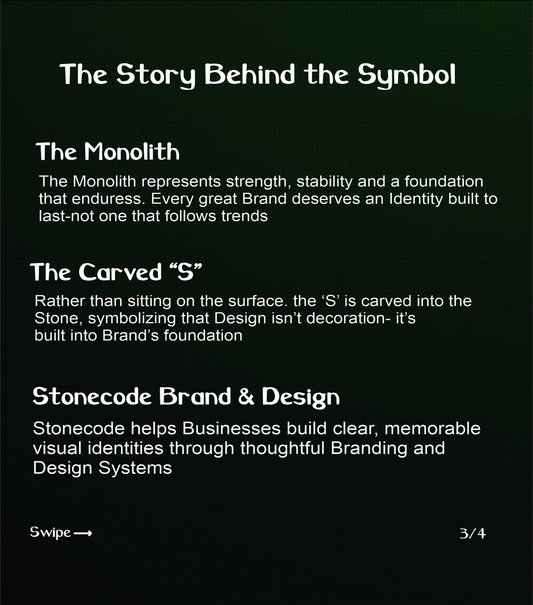 StonecodeDesign's tweet photo. Built on strength. Designed with purpose.

Introducing the identity behind Stonecode Brand &amp; Design.

Welcome to Stonecode Brand &amp; Design. 🪨✨

#BrandIdentity #LogoDesign #Stonecode #GraphicDesigner https://t.co/bzbxpGBC68