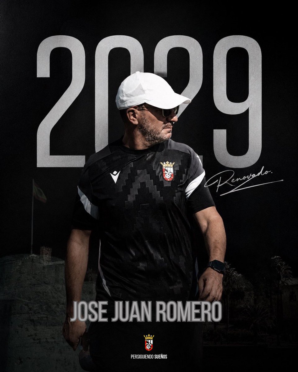 ADCeuta_FC's tweet photo. 📄 | 𝐑𝐄𝐍𝐎𝐕𝐀𝐂𝐈𝐎𝐍𝐄𝐒

Posiblemente “LA RENOVACIÓN” 😮
¡José Juan Romero se queda con nosotros hasta el 2029!

Como lo vamos a pasar, mister @jjromerog5 🎪

🔗: https://t.co/wqfXASyIIm

#PersiguiendoSueños https://t.co/BB53XqqQKK
