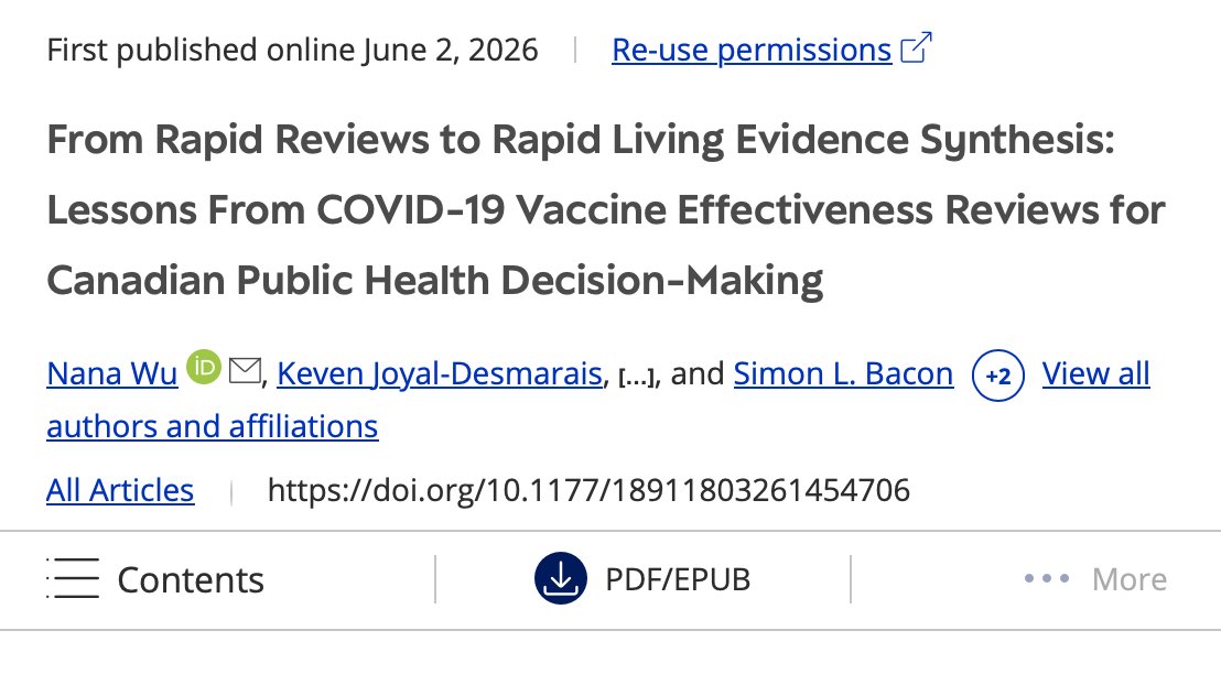 McMasterForum's tweet photo. From Rapid Reviews to Rapid Living Evidence Synthesis: Lessons From COVID-19 Vaccine Effectiveness Reviews for Canadian Public Health Decision-Making https://t.co/jwXcaxXIKF https://t.co/YTAnzAkVhg