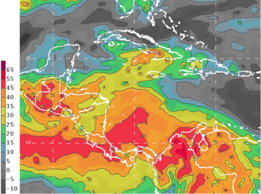 hidromet's tweet photo. Índice de convección hoy lunes, débil a moderada. A partir del martes de moderada a fuerte, tormentas intensas aisladas con rápida traslación. !!! https://t.co/QGG4YKhvwG
