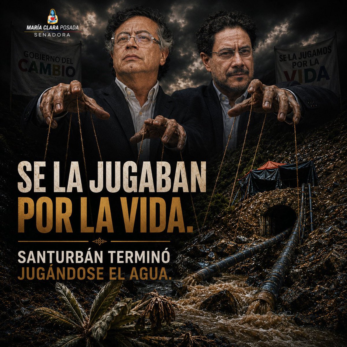 MaclaPosada's tweet photo. “Se la jugaban por la vida”.

Pero las imágenes de Santurbán muestran otra historia.

Mientras el Gobierno construía un relato ambiental, la minería ilegal siguió avanzando sobre uno de los páramos más importantes del país, en medio de retrasos denunciados por los organismos de control y de un ecosistema cada vez más amenazado.

El agua de millones de colombianos merece algo más que discursos.