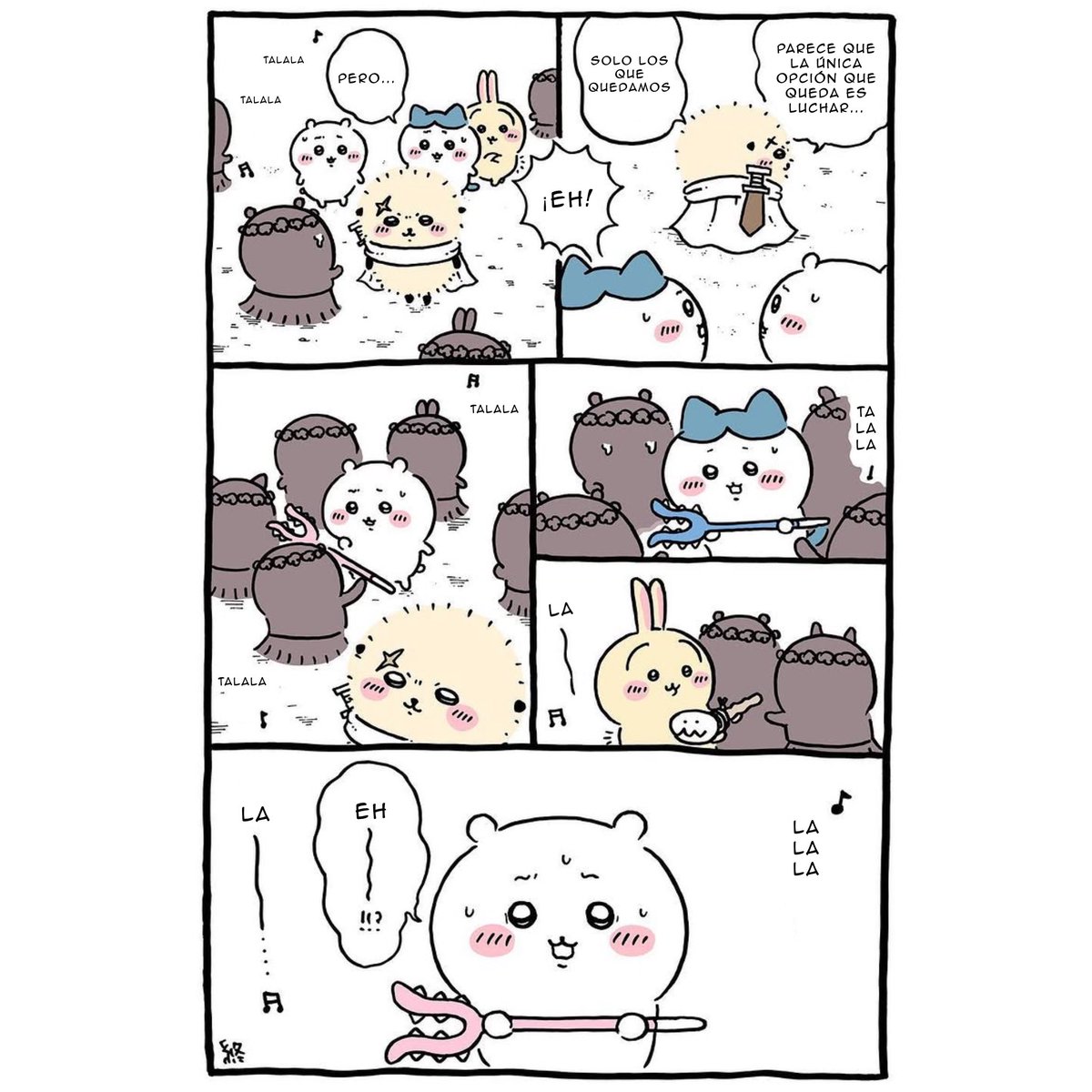 chiikawaesp's tweet photo. La gente tiene miedo :c

#ちいかわ 
#chiikawa #chiikawatwt #chiikawaespañol #usagi #hachiware #rakko https://t.co/HhMgSmUgVN