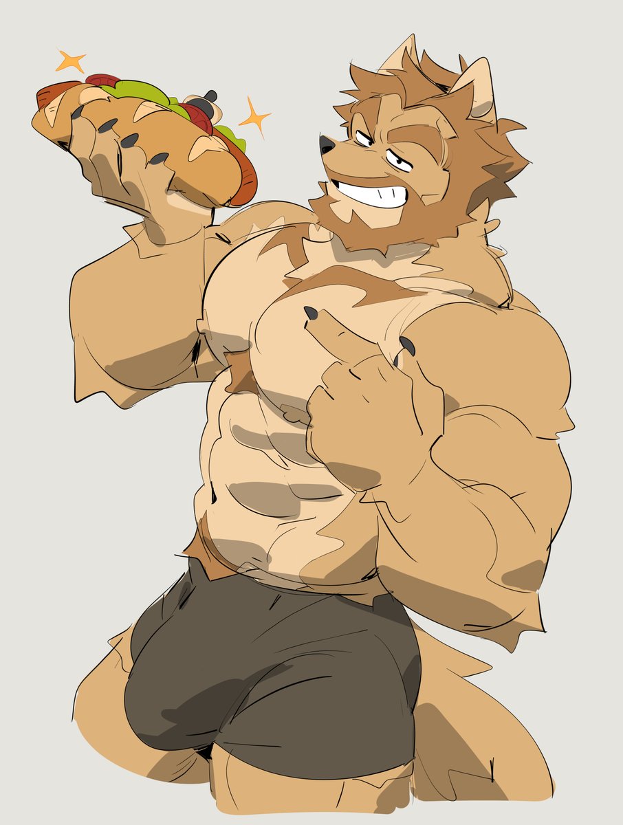 Odd_roommate's tweet photo. Trog Showing Off His Lunch 🌭 https://t.co/kO5D0dzO5S