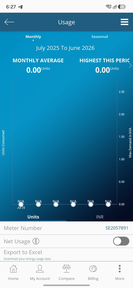 Crypto_Troop's tweet photo. I installed rooftop solar on March 31st. Smart meter installed on April 4th, and net metering was done on April 29th. However, my bill has not been generated since then despite multiple complaints, usage data is also NA in app, Please generate my bill. @SEVA_NBPDCL  @BiharEnergy https://t.co/4fKmtVfKzW