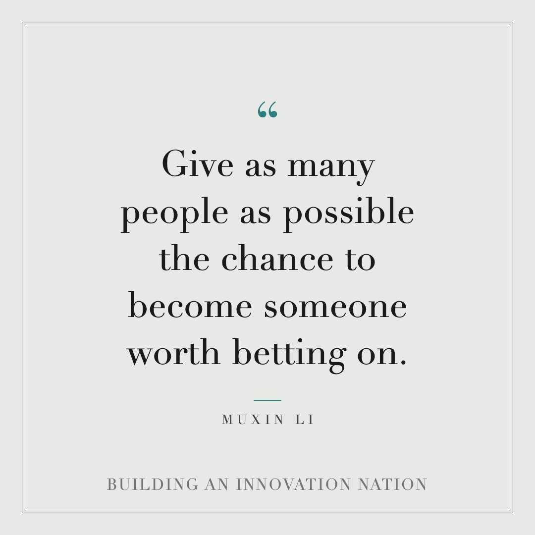 heymoosh's tweet photo. Give as many people as possible the chance to become someone worth betting on. https://t.co/J42teCdVsl
