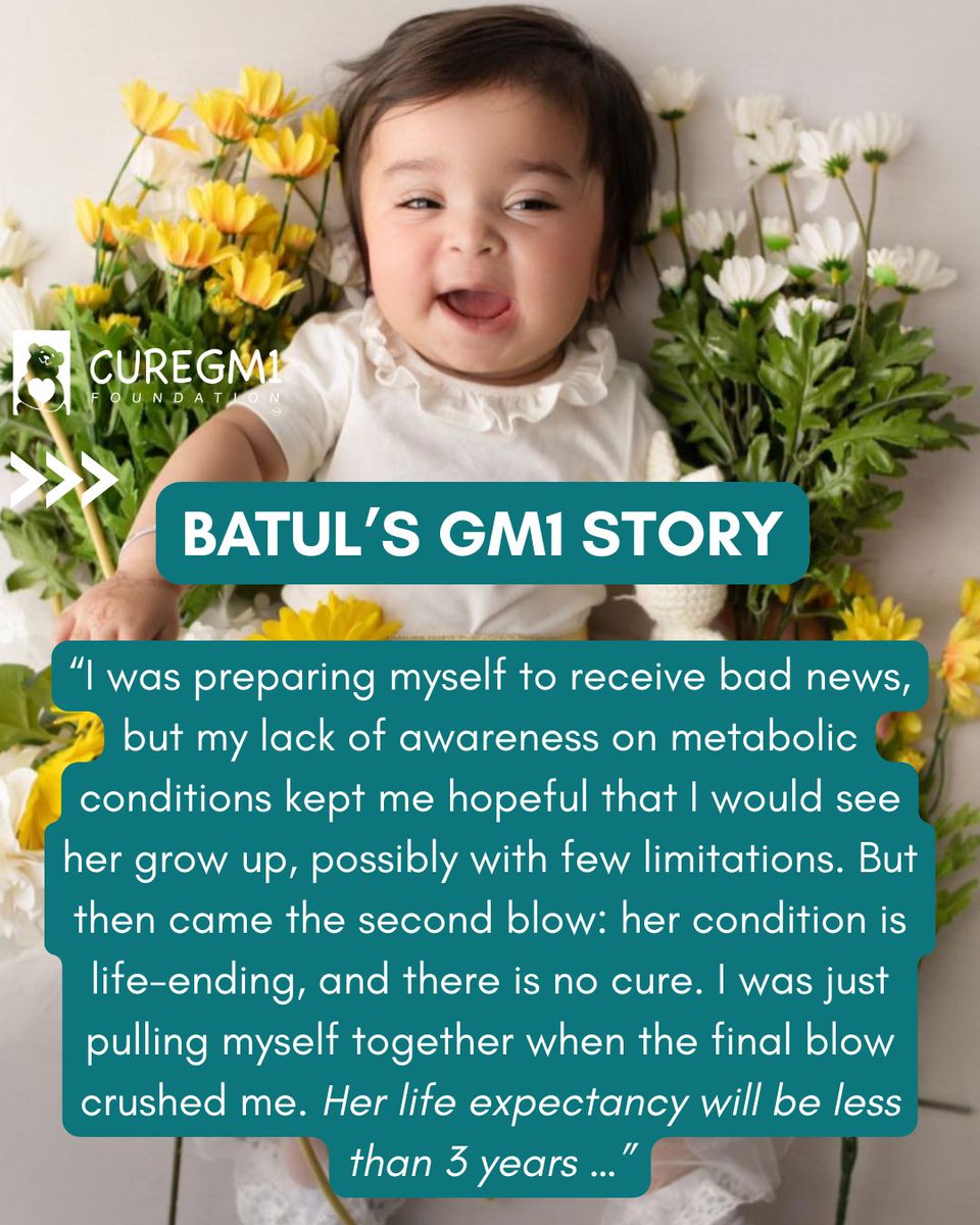 curegm1's tweet photo. “I was preparing myself to receive bad news, but my lack of awareness on metabolic conditions kept me hopeful that I would see her grow up, possibly with few limitations."
READ: .curegm1.org/batuls-story
#curegm1 #raredisease #charity #advocacy https://t.co/qqAtF7xG5Q