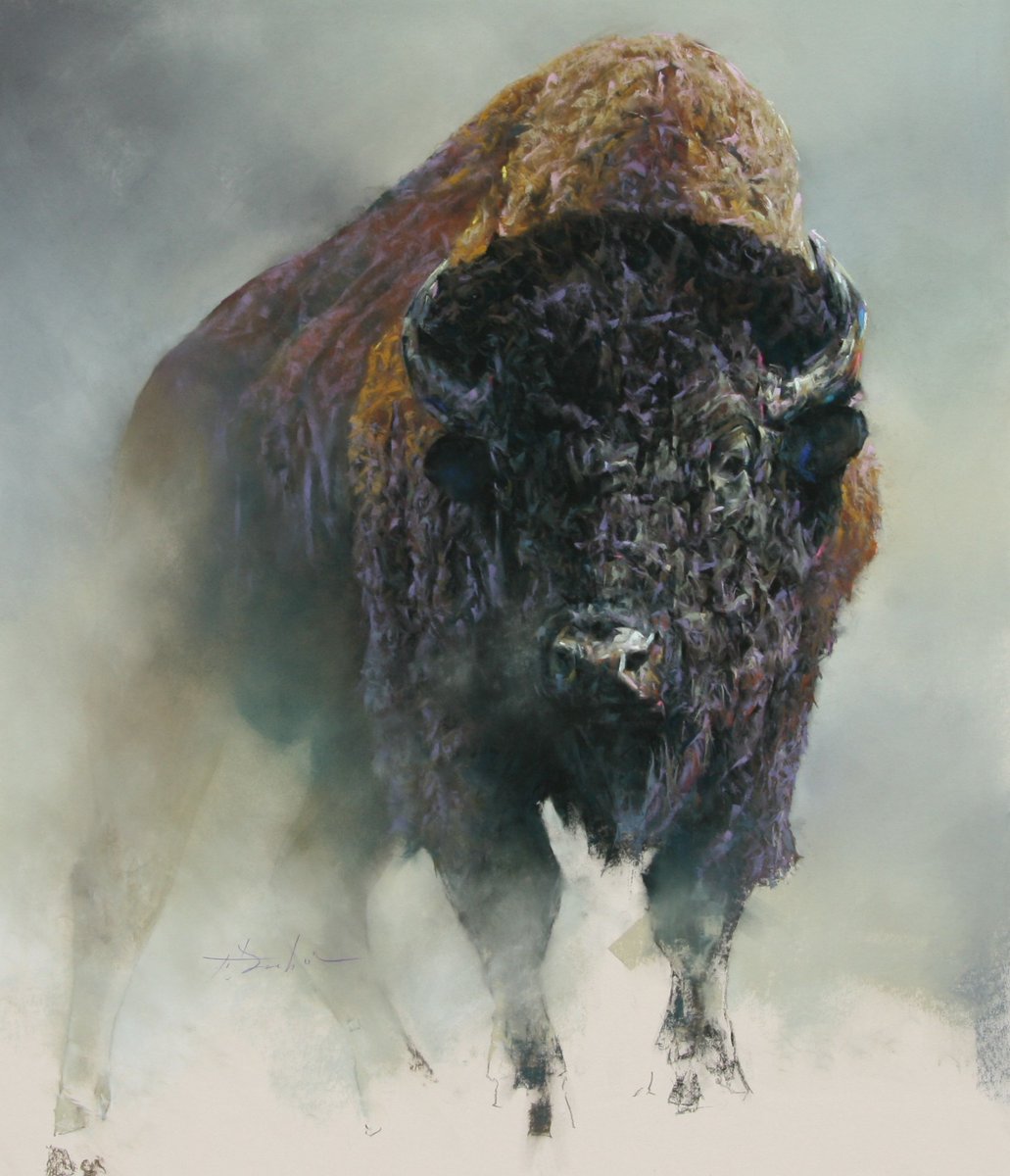 LovettsGallery's tweet photo. He will still be standing, "As the Dust Settles". 
by artist Terry Donahue 
Pastel on Paper
29" W x 33" H
https://t.co/dmo0z4fK3b https://t.co/MCW8nCaZWn