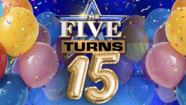 TheFive's tweet photo. 🎉 “THE FIVE” IS 15! 🎉
For 15 years, you’ve tuned in for debates, hot takes, and plenty of laughs—and now we want to hear from YOU!
 
What’s your favorite memory from “The Five”? Send us a video sharing your favorite moment, funniest segment or what the show has meant to you over the years.
📲 Post your video and tag @TheFive 💬 Share your memory in the comments 📩 Send it to us in a DM
 
Your story could be featured as we celebrate 15 years of “The Five”! #TheFiveTurns15

@DanaPerino @JesseBWatters @greggutfeld @JessicaTarlov @HaroldFordJr