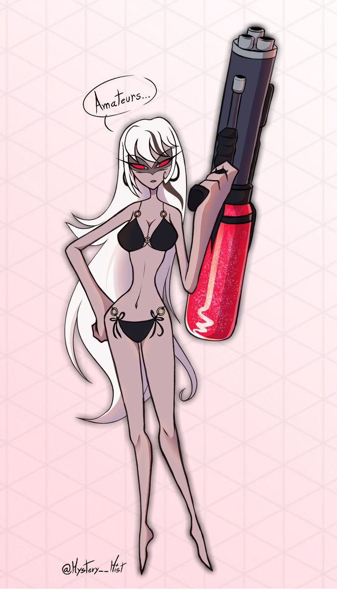 Mystery__Mist's tweet photo. Joining by first time to a public Magma #HellsHottestSumer 🏖️

Behold!
Carmilla has holy water and she won't hesitate to use it against anyone... or Vox💦

#HazbinHotel #CarmillaCarmine https://t.co/HEWVL6owaZ