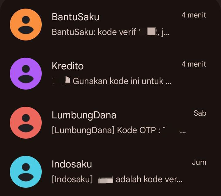 olengsm's tweet photo. Ini kenapa ya? Setelah aku lunasin semua pinjaman di uang indo dan ku hapus apk nya kok tiba-tiba banyak bgt SMS sama WA seperti ini? Pdhl aku udh hapus data sama apk nya. Aku juga nggak ada download apk pinjol yg di SMS itu https://t.co/CAMJscugXp