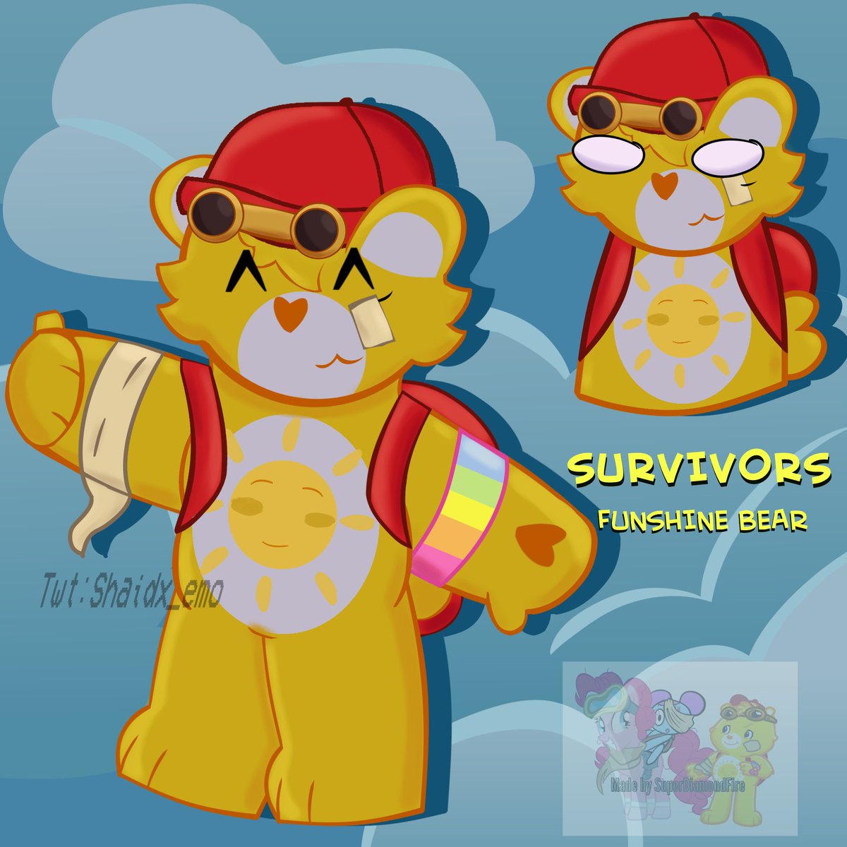 Shaidx_Emo's tweet photo. Funshine Pibby yeaah,credits to superdiamondfire their Newgrounds  will be below, lol.
#caretwt #carebears #funshinebear https://t.co/y84KQYiRGB