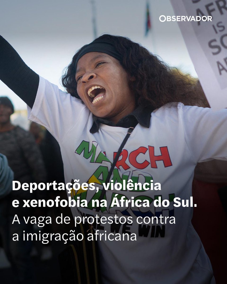observadorpt's tweet photo. Com níveis de desemprego históricos, África do Sul vive situação social agitada. Imigrantes africanos são apontados como principais culpados — e há milícias a fazer buscas ilegais de porta a porta.

#ÁfricaDoSul #Protestos #Imigração https://t.co/nbMbbf4woH