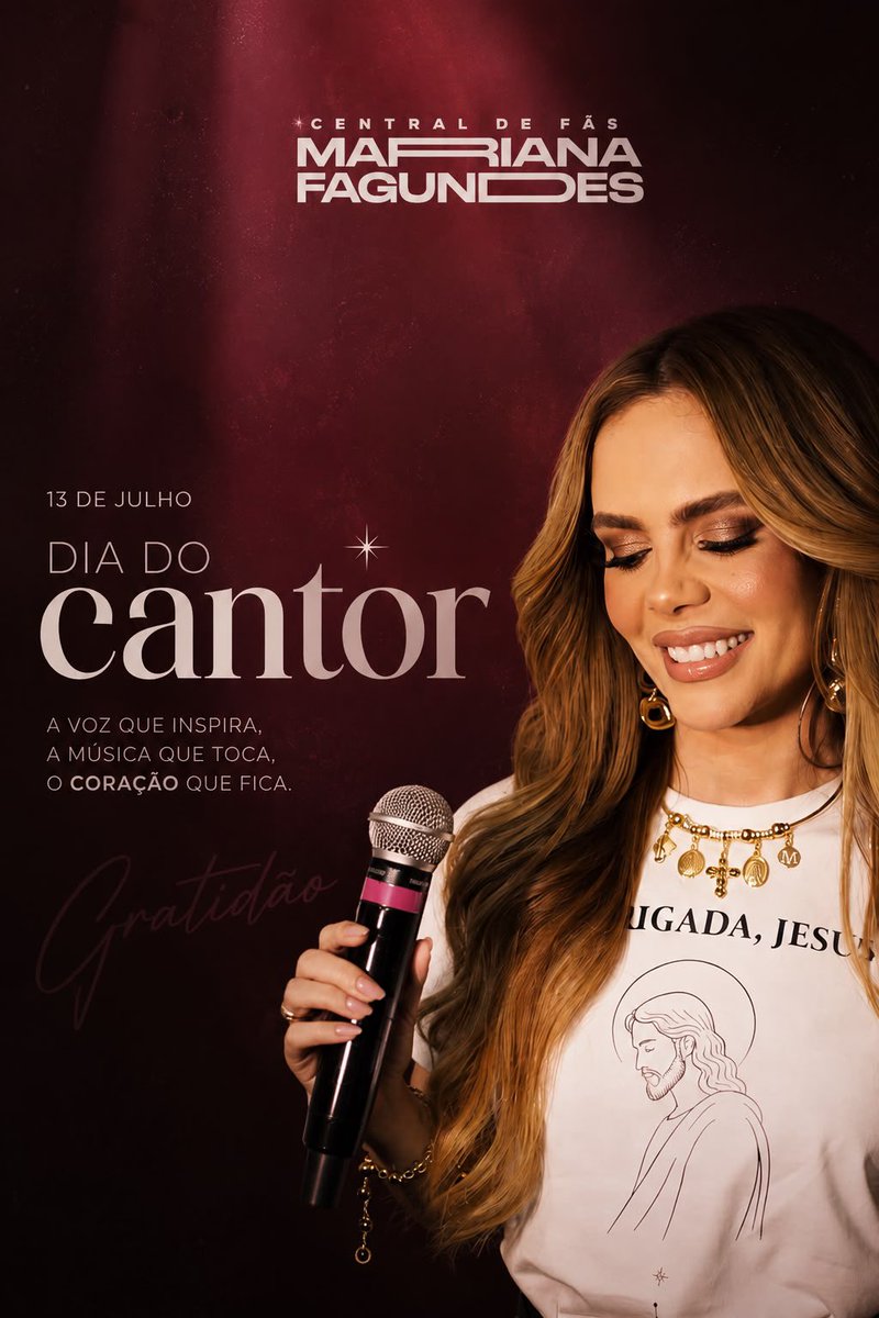 centraldefasmf's tweet photo. Hoje celebramos o Dia do Cantor, e é claro que nossa homenagem vai para quem transforma sentimentos em música todos os dias. Parabéns, Mariana Fagundes! Que sua voz continue encantando e inspirando milhares de pessoas. 🎤✨ https://t.co/WEfwOLdnlL