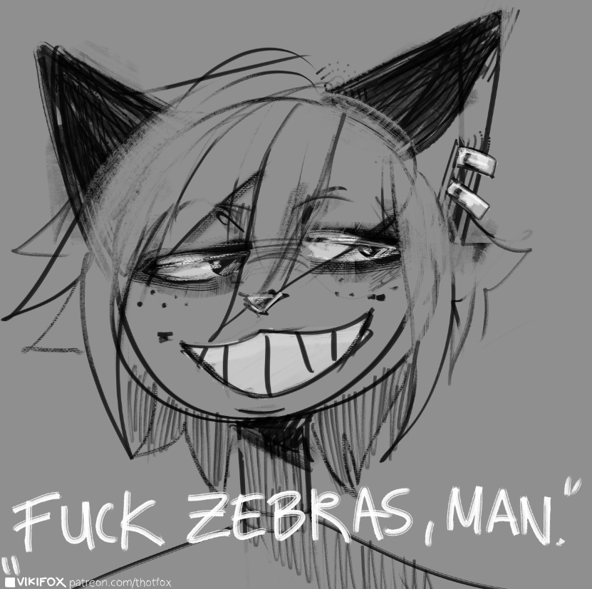 Vikifox's tweet photo. "fuck zebras, man." https://t.co/Xzv2Kj16yH
