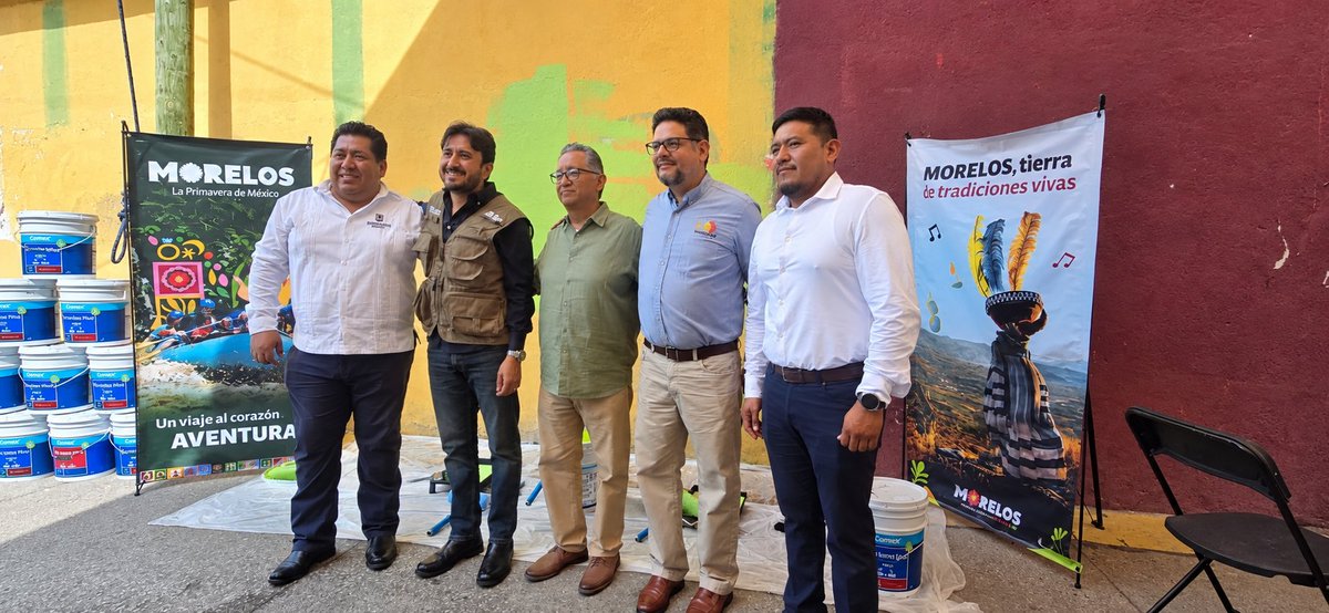 CorazonUrbanoAc's tweet photo. 🤝 En Corazón Urbano celebramos el inicio de #RutasMágicasDeColor en Coatetelco, Morelos. En colaboración con SECTUR, la Secretaría de Turismo del Estado de Morelos y el Ayuntamiento de Coatetelco, sumamos esfuerzos para fortalecer la imagen urbana y preservar la identidad. https://t.co/6g7rIrxOdd