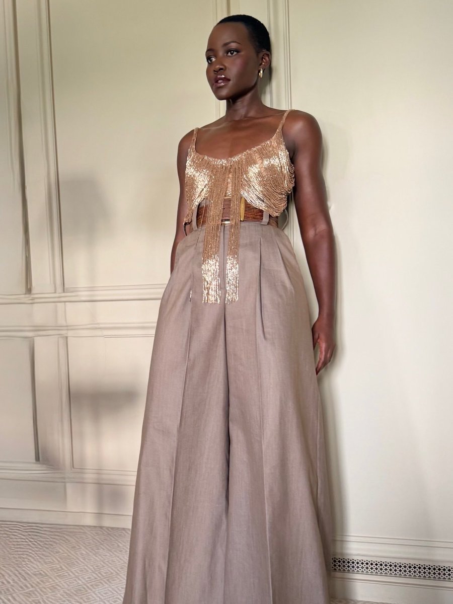 ElieSaabWorld's tweet photo. Lupita Nyong’o in ELIE SAAB Spring Summer 26 for The Odyssey movie press in Paris.

#LUPITANYONGO
#ELIESAAB https://t.co/eA5ohozyCq