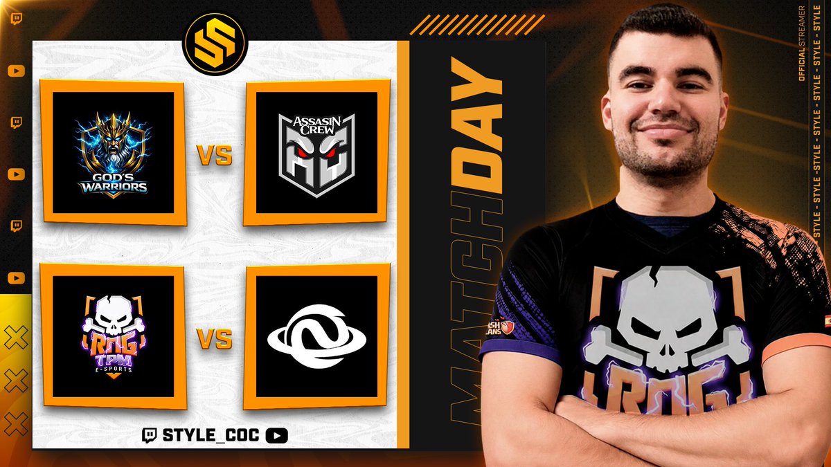 Style_coc's tweet photo. 🥳 LIVEEEEEEEEEE!

Antepenúltimo directo antes de las vacaciones! Duelazos con Hispanos! 💪

🏆 Vane Cup - Semana 2

✅ GOD´S Warriors 🆚 Assassin Crew
✅ RNG x TPM 🆚 Neptune Esports

TODO el MUNDO para DENTRO! ❤️

🟣 https://t.co/1tsBS7OeVq
🔴 https://t.co/geRCl8N1xF https://t.co/2lGP6wyseG