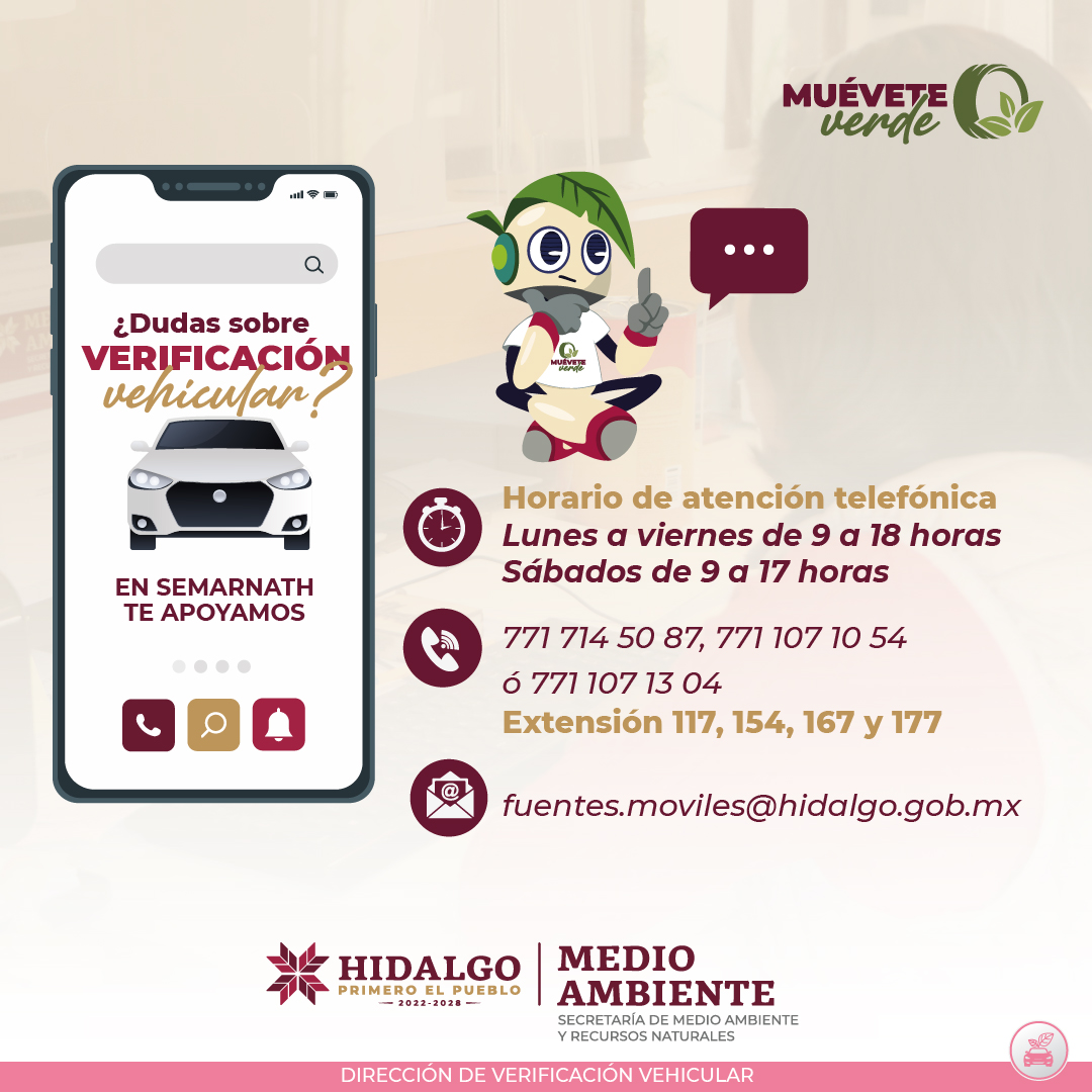 hidal_gooo's tweet photo. ¿Tienes dudas sobre la verificación vehicular?🚗

☎️ Comunícate a las líneas de atención telefónica para recibir orientación clara y precisa sobre cualquier detalle de tu trámite.
 
🗓️ Comunícate en el horario establecido. Más información 👉 https://t.co/tz2zllOkCF

#MuéveteVerde https://t.co/Qlvi6NiOQM