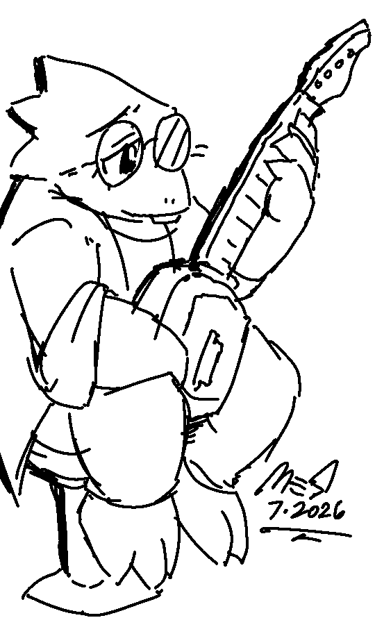 KunehoKun's tweet photo. God I love this song so much I play it each arcade sessh and drew a vibe doodle rn. #undertale #art #gitadora #alphys https://t.co/xF0l4LCOTH