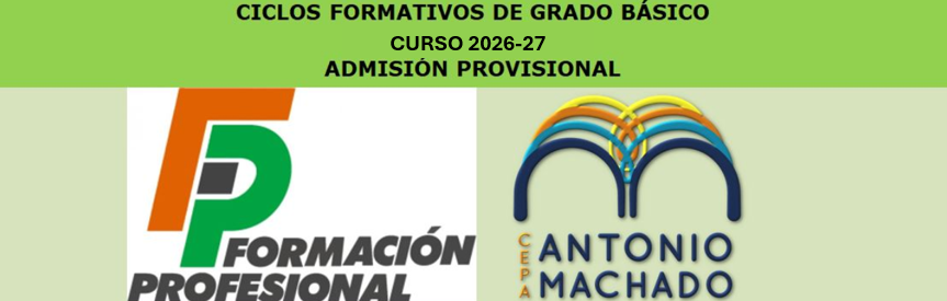 CEPA_Zafra's tweet photo. 📡Publicados los listados provisionales de personas admitidas para cursar Formación Profesional de Grado Básico en nuestro CEPA. Puedes consultar si estás admitido/a a través de tu DNI/NIE o Pasaporte. Consulta la información aquí: https://t.co/40V7rKFmwG https://t.co/85G7dfBiKO